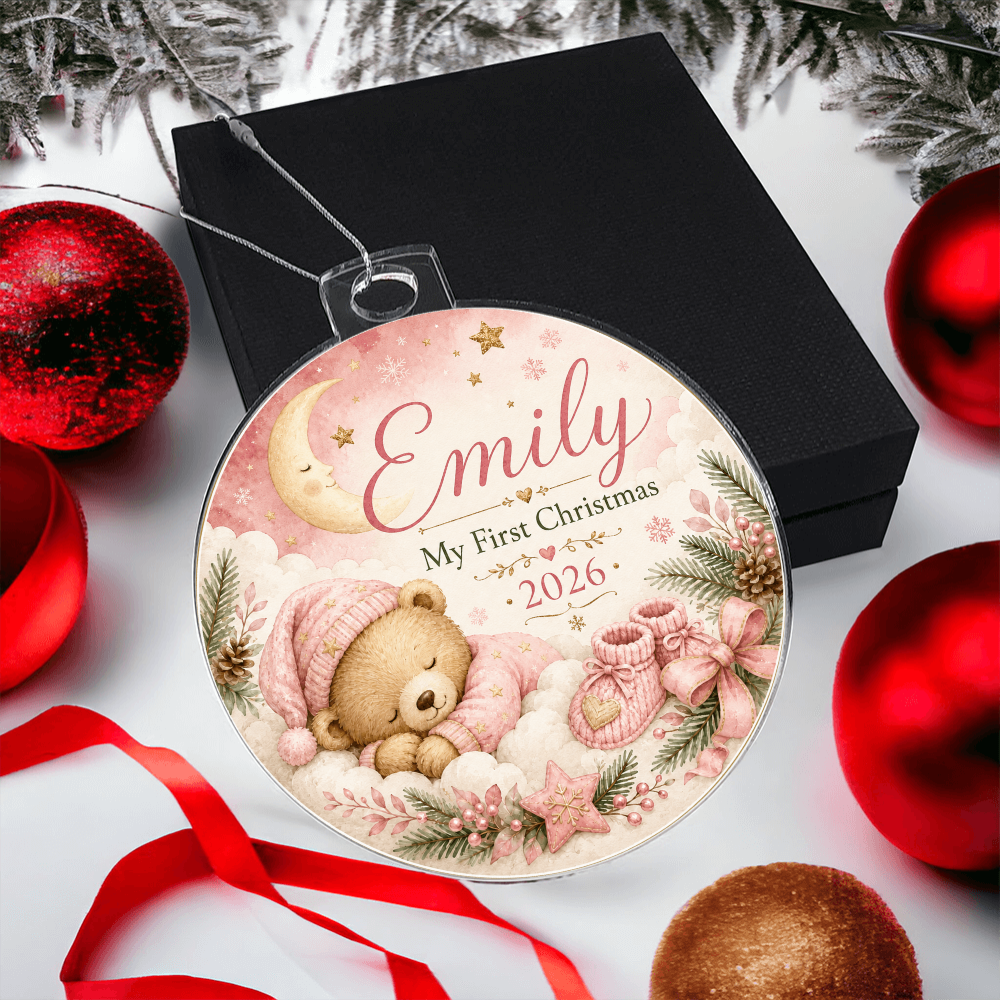 Baby's First Christmas Personalized Ornament – Custom Name & Year Keepsake