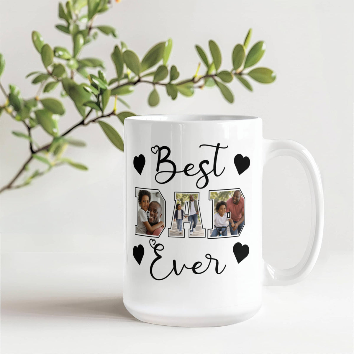 Personalized DAD Photo Collage Mug