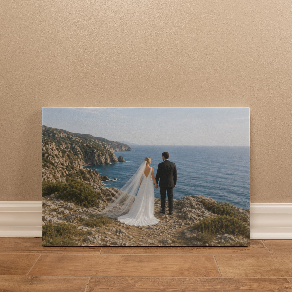 Personalized Wedding Photo Canvas – Custom Wedding Picture Wall Art & Anniversary Keepsake