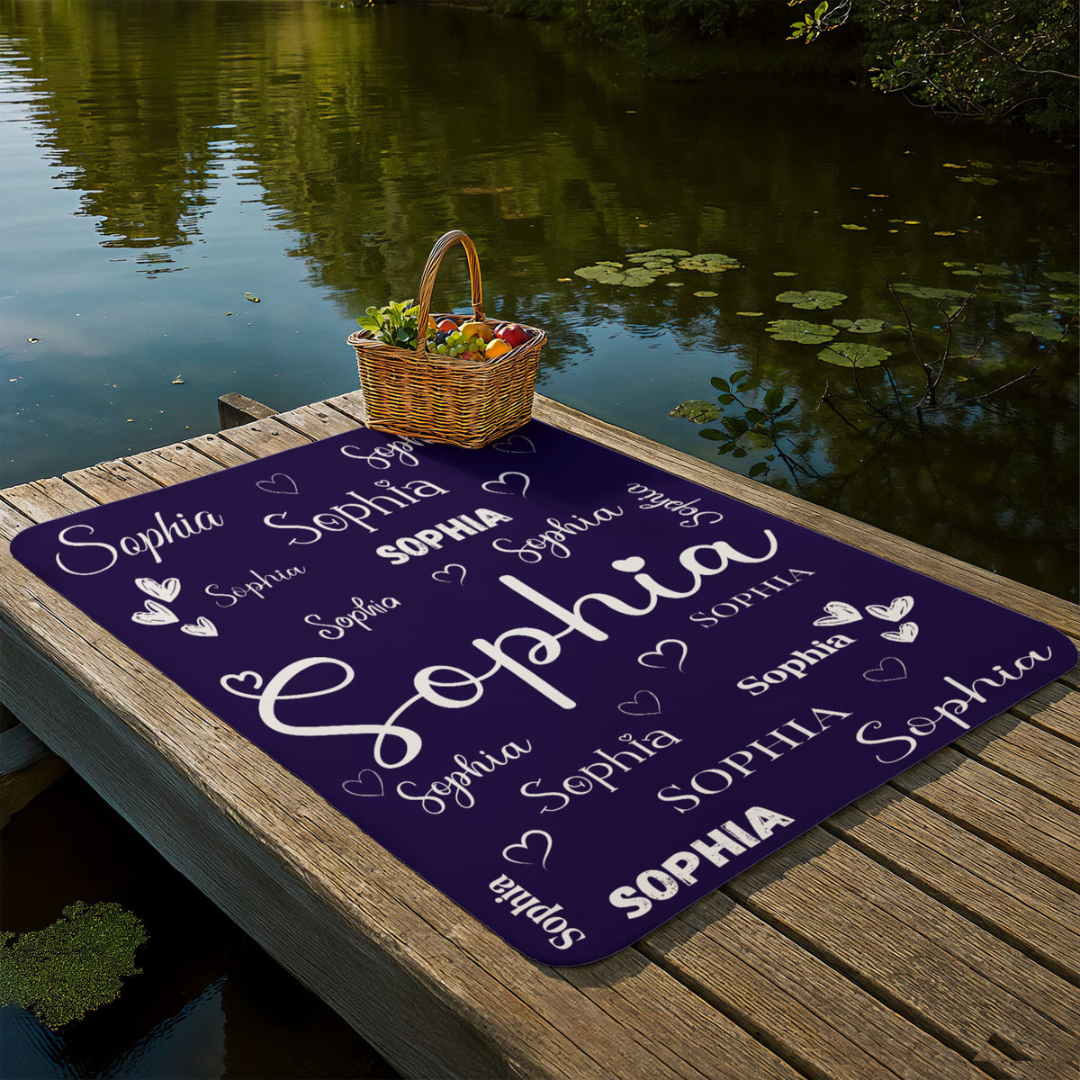 Personalized Kids Name Keepsake Blanket – 13 Color Options
