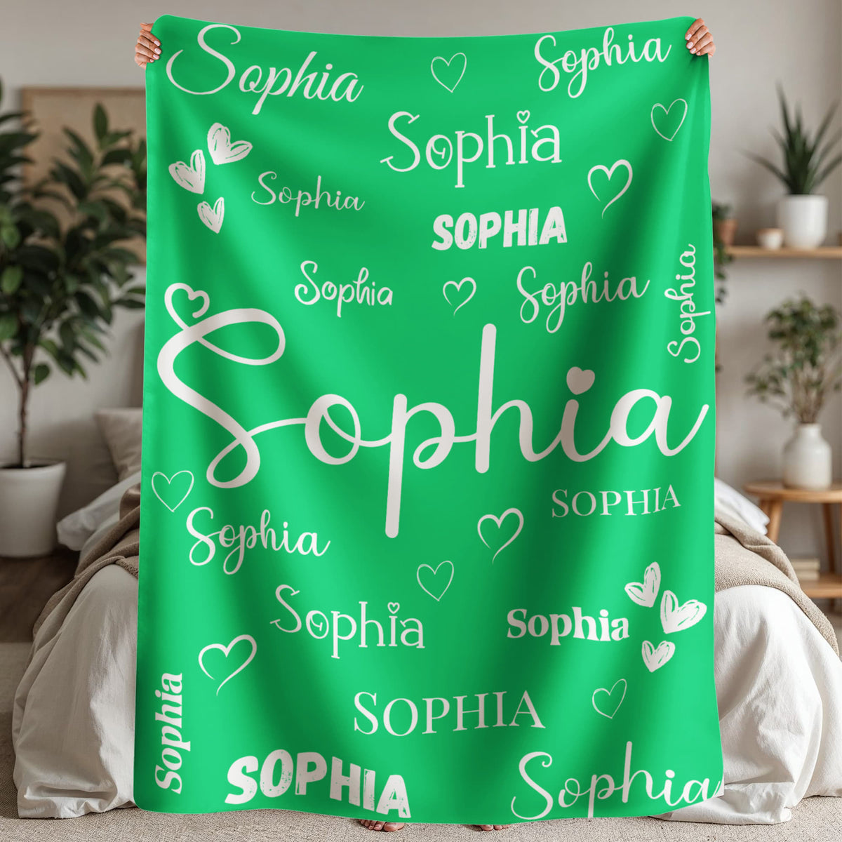 Personalized Kids Name Keepsake Blanket – 13 Color Options