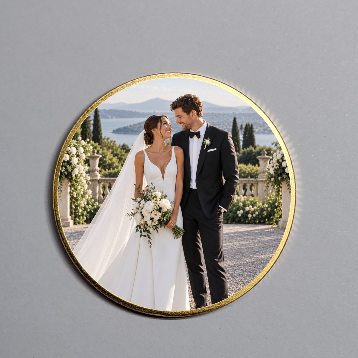 Personalized Wedding Coin – Custom Initials, Date & Photo Keepsake