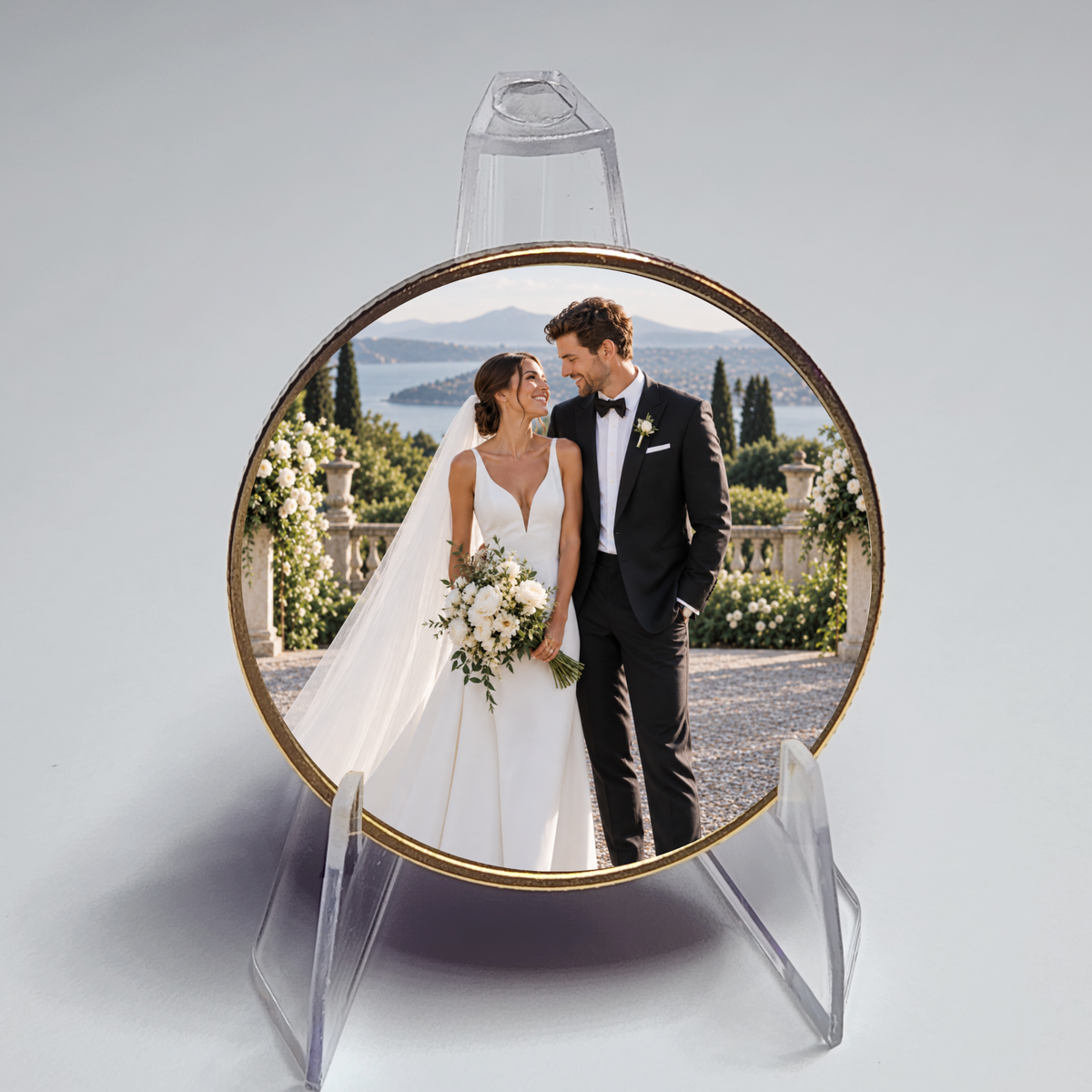 Personalized Wedding Coin – Custom Initials, Date & Photo Keepsake