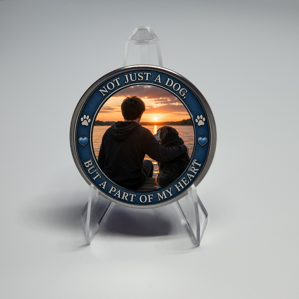 Dog Memorial Coin with Custom Photo – Forever My Best Friend Pet Loss Keepsake