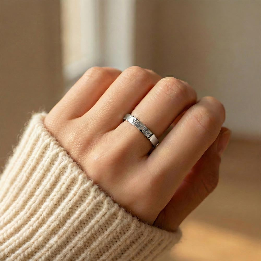 Personalized Engraved Women's Ring