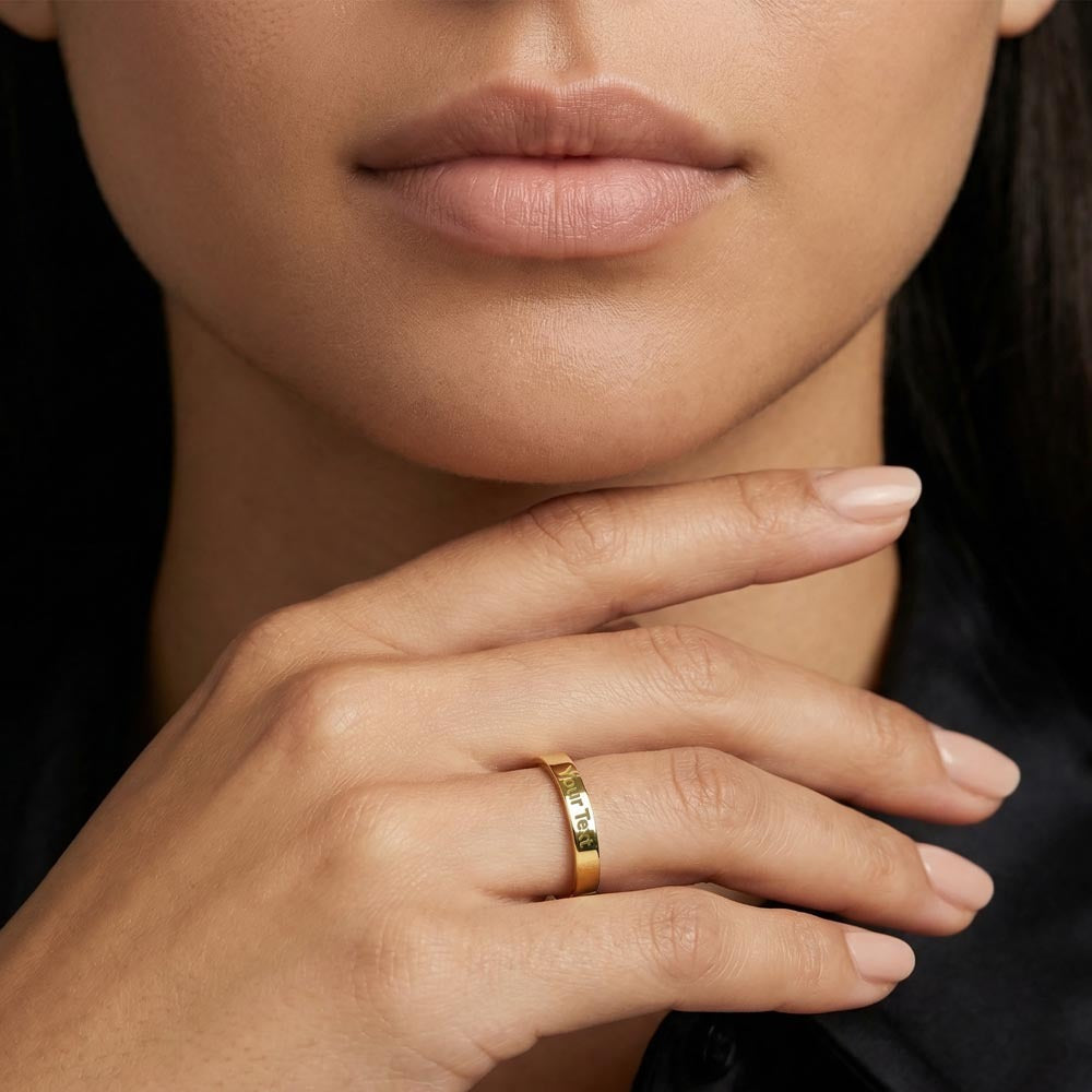 Personalized Engraved Women's Ring
