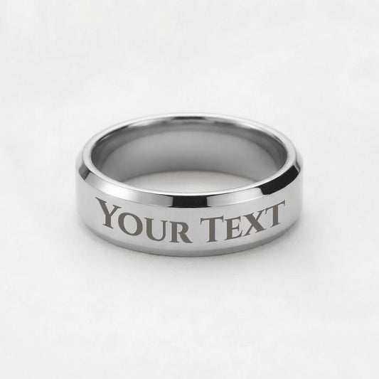 Personalized Engraved Men's Ring – Custom Message Ring for Him