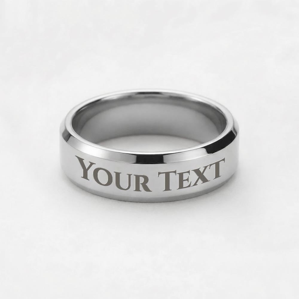 Personalized Engraved Men's Ring – Custom Message Ring for Him