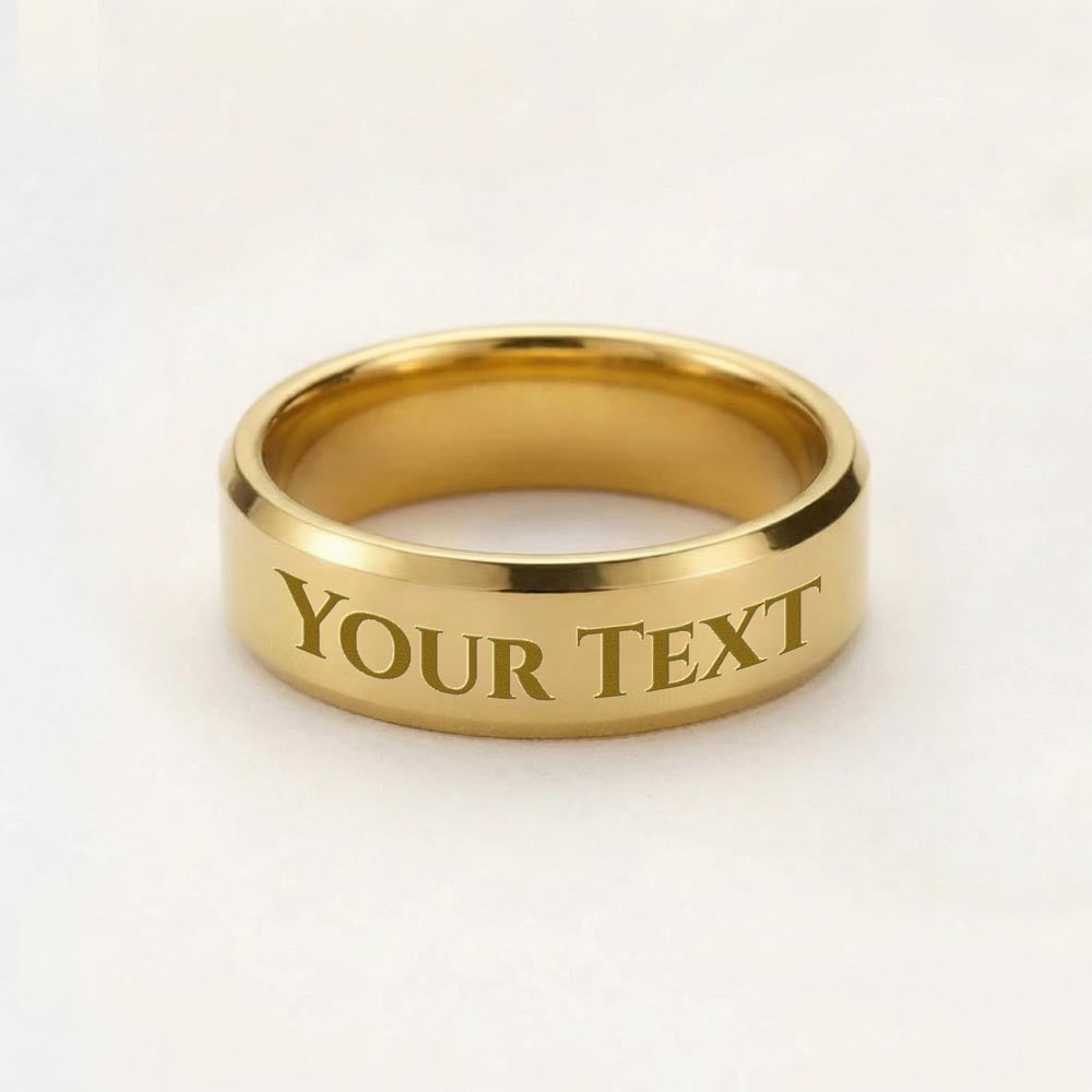 Personalized Engraved Men's Ring – Custom Message Ring for Him