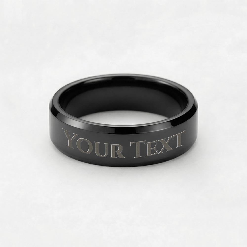 Personalized Engraved Men's Ring – Custom Message Ring for Him