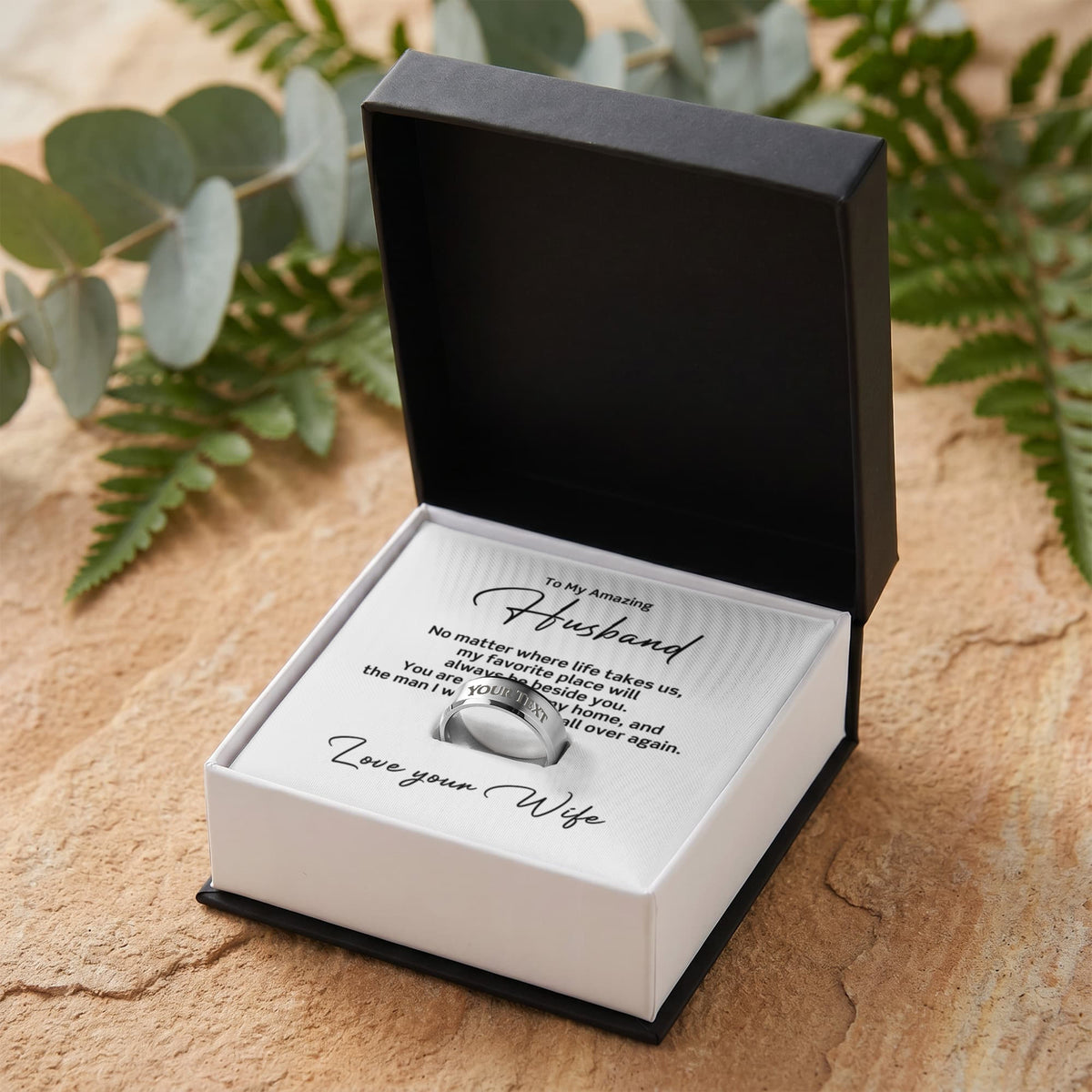 My Amazing Husband – Personalized Engraved Ring