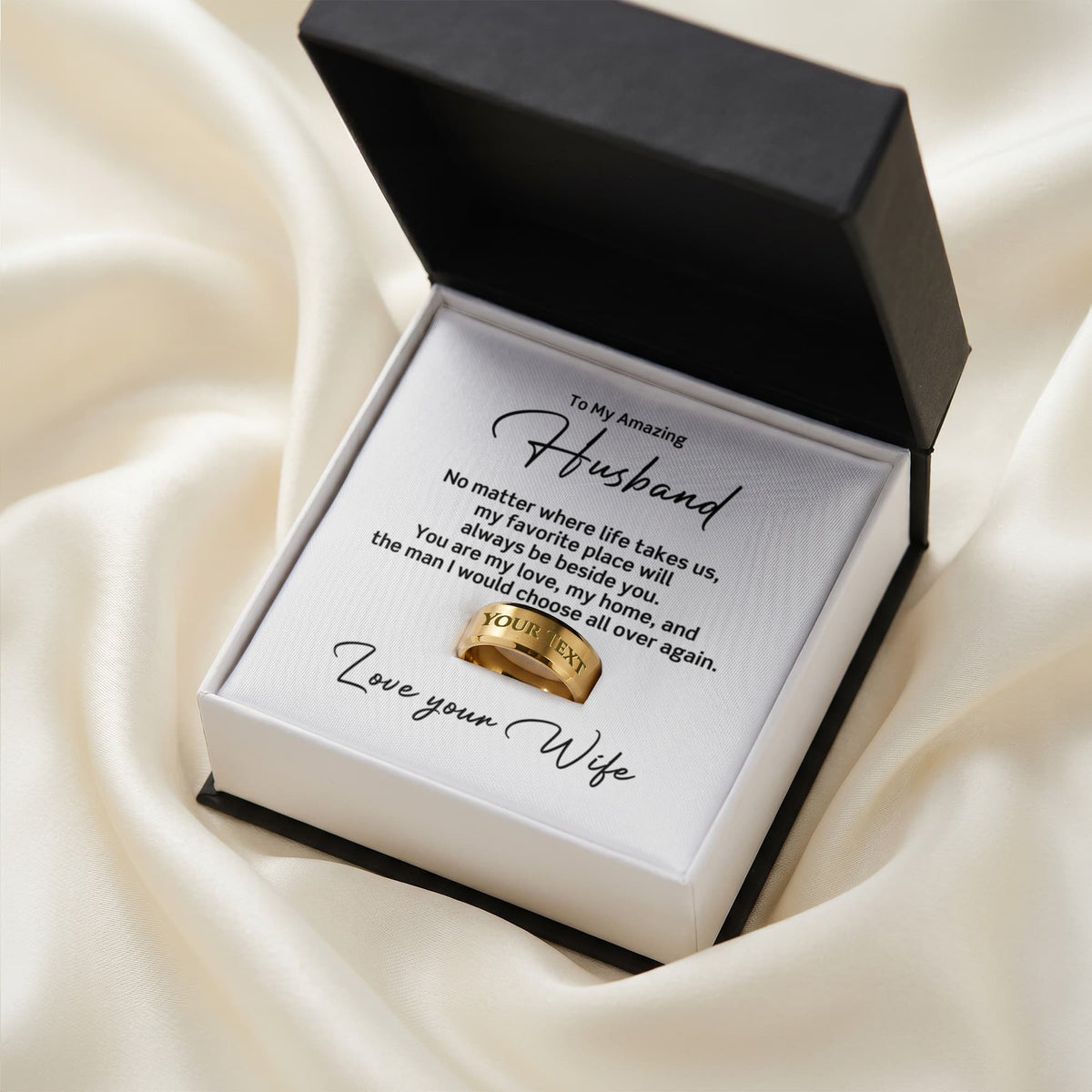 My Amazing Husband – Personalized Engraved Ring