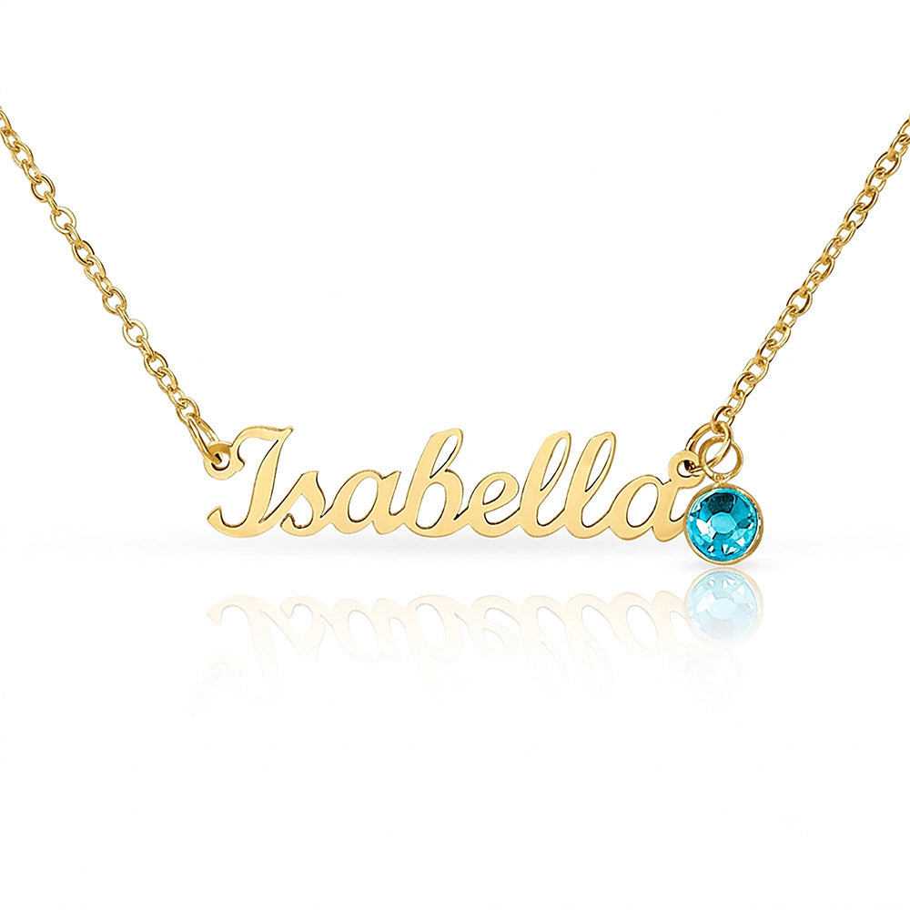 Custom Name & Birthstone Necklace