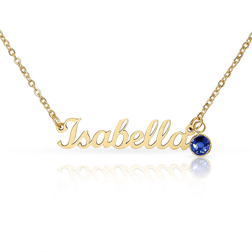 Custom Name & Birthstone Necklace