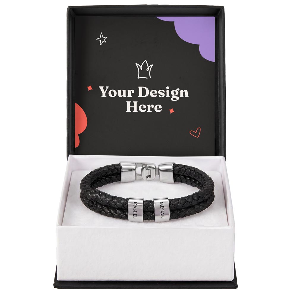 Custom Dad Name Bracelet – “To Our Dad” Family Gift