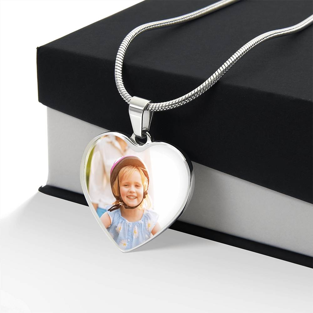 Add Your Own Photo Heart Pendant
