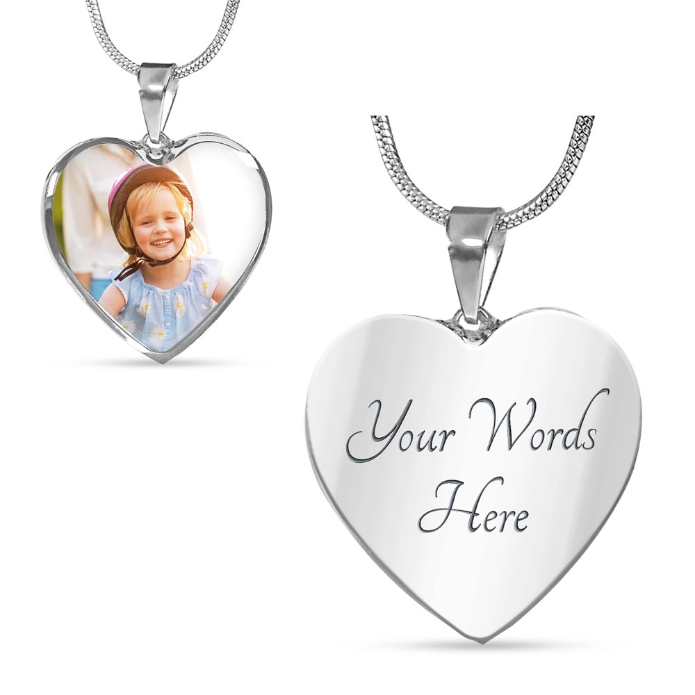 Add Your Own Photo Heart Pendant