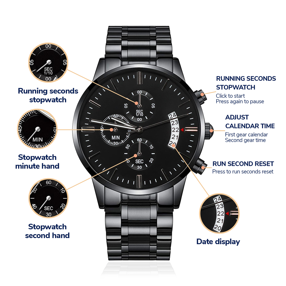 Thank You for Always Doing Your Best Engraved Chronograph Watch