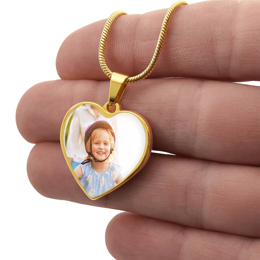 Add Your Own Photo Heart Pendant