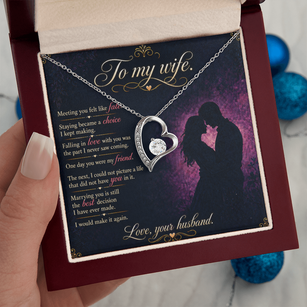 To My Wife – Forever Love Heart Necklace from Husband