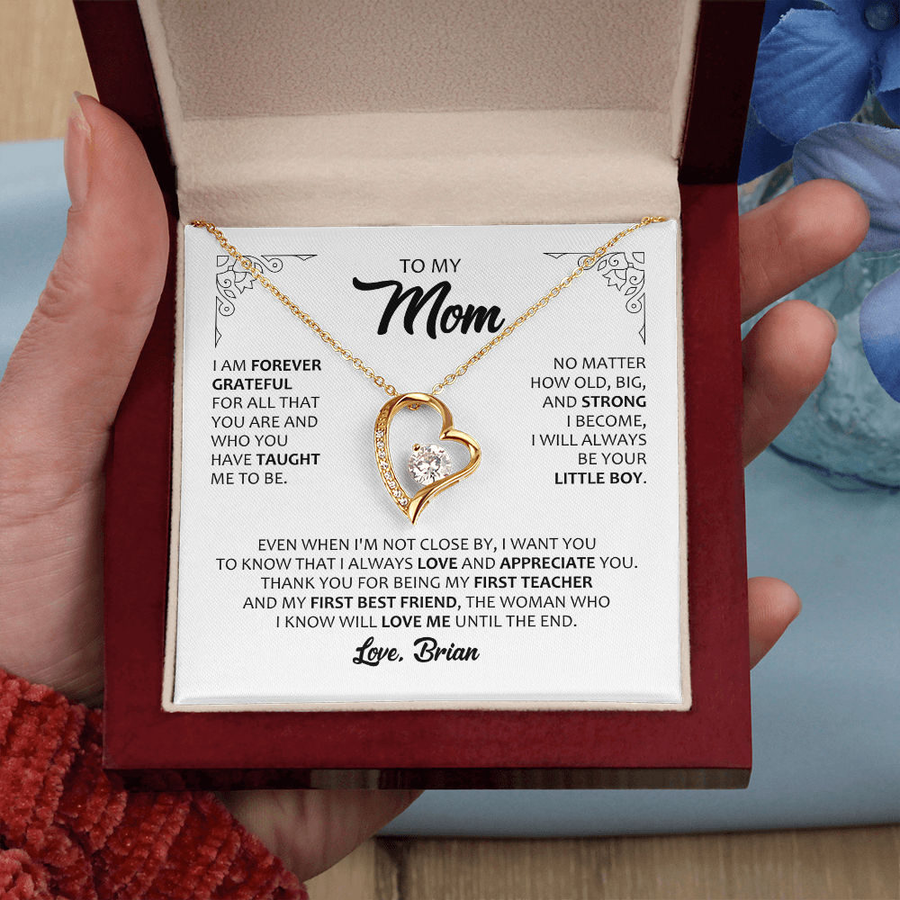 To My Mom – Forever Love Heart Necklace from Son