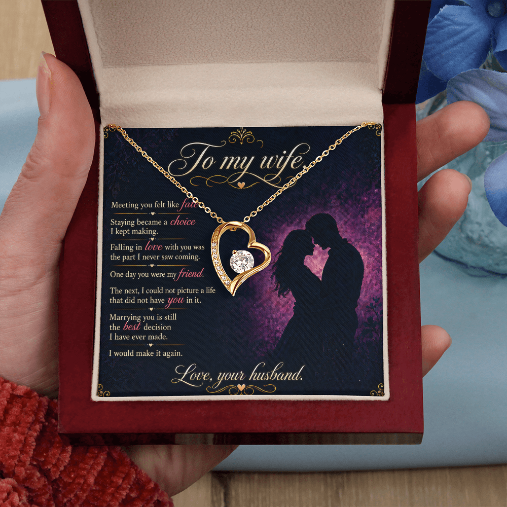 To My Wife – Forever Love Heart Necklace from Husband