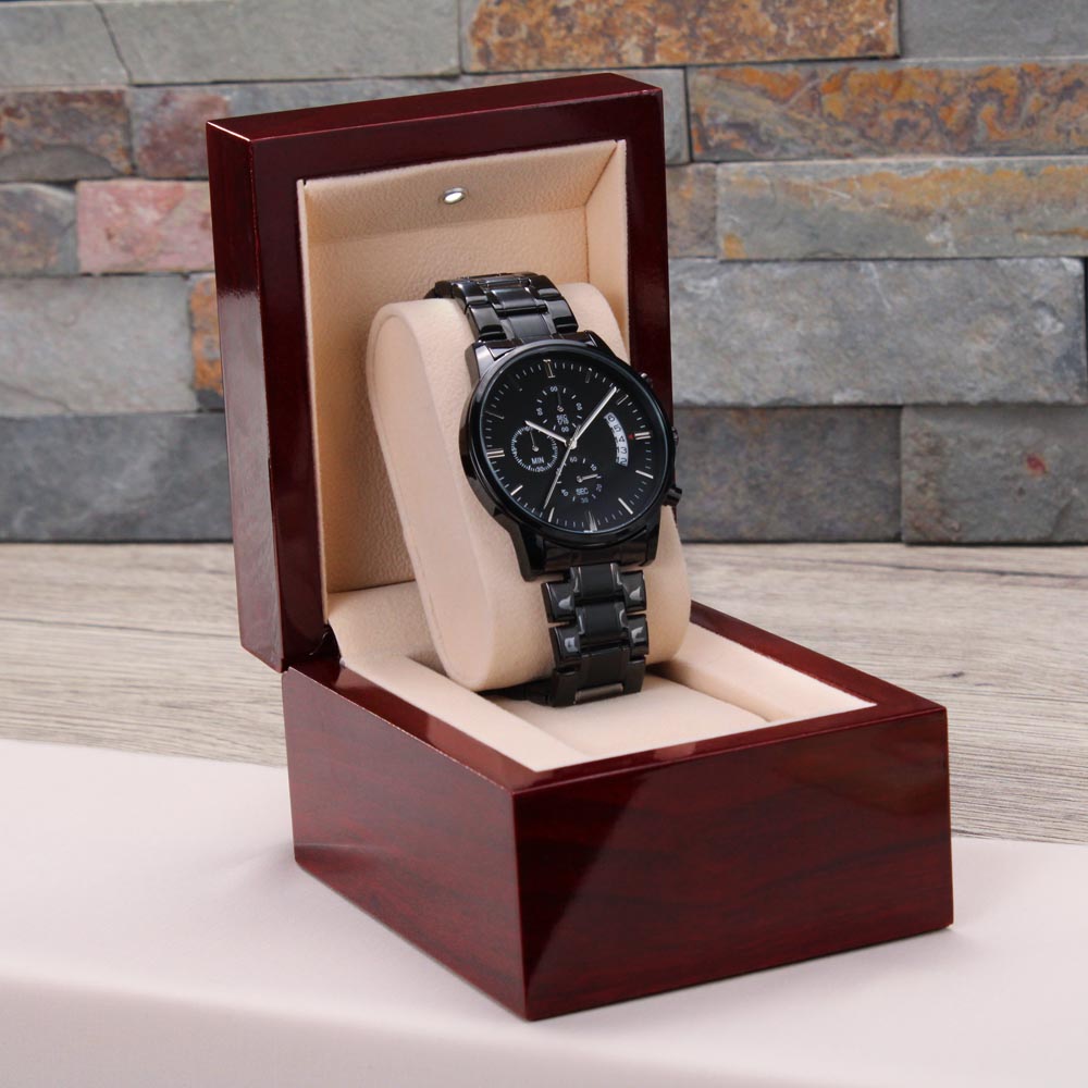 Every Second I Love You More Engraved Chronograph Watch