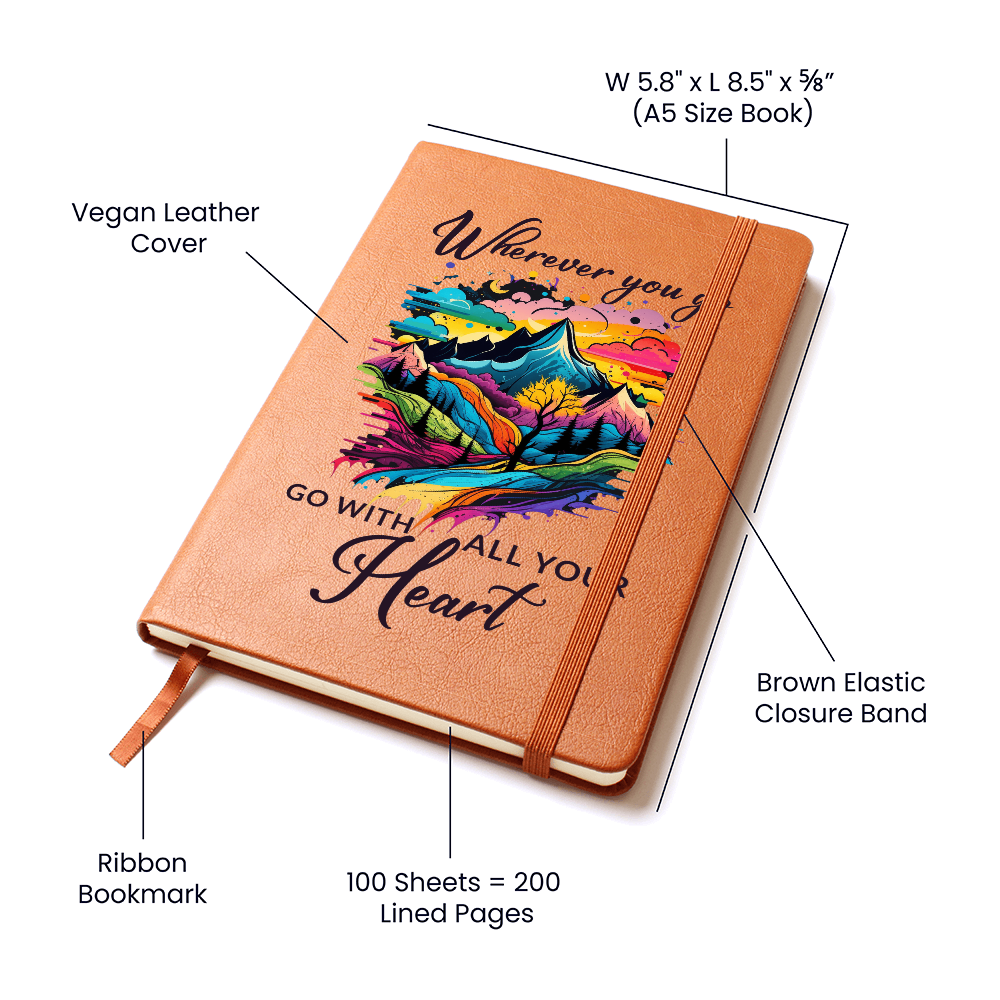 Wherever You Go, Go With All Your Heart Personalized Graphic Journal