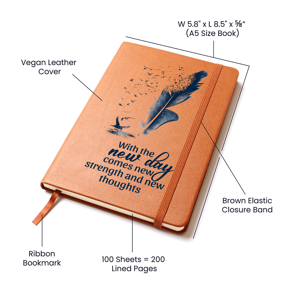 With the New Day Comes New Strength Inspirational Graphic Journal