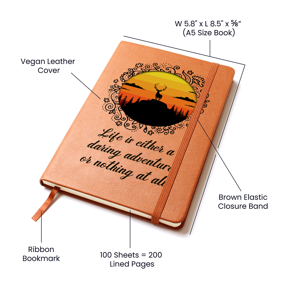 Life Is a Daring Adventure Inspirational Graphic Journal