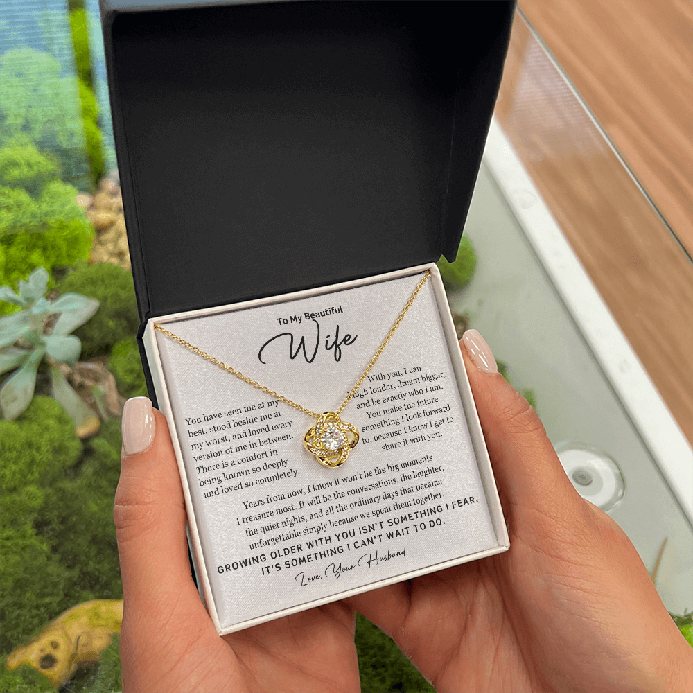 To My Beautiful Wife – Growing Older Together Necklace