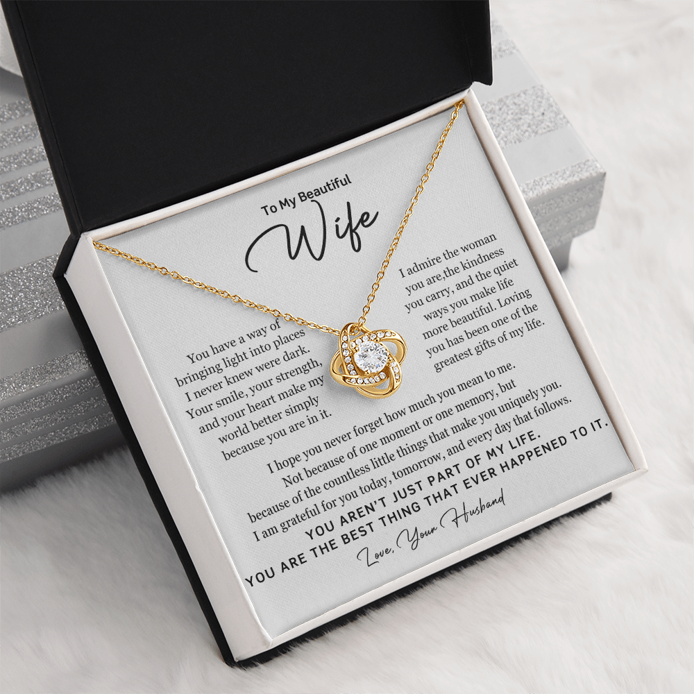 To My Beautiful Wife – The Best Thing That Ever Happened to Me Necklace