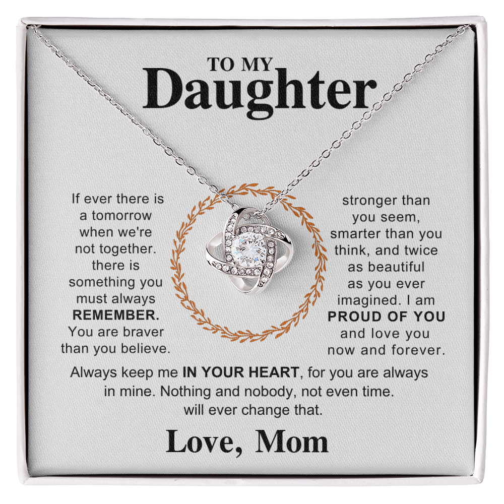 To My Daughter – Forever Love Heart Necklace from Mom