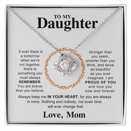 To My Daughter – Forever Love Heart Necklace from Mom