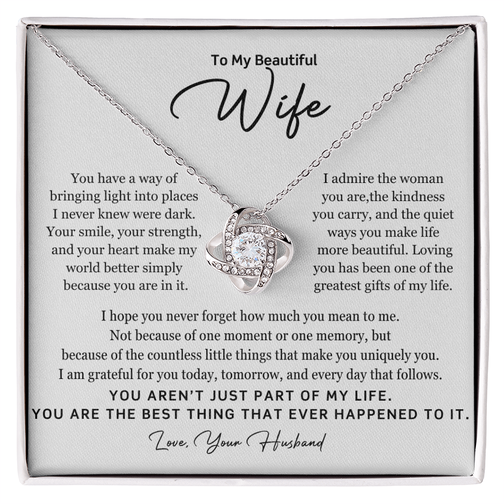 To My Beautiful Wife – The Best Thing That Ever Happened to Me Necklace