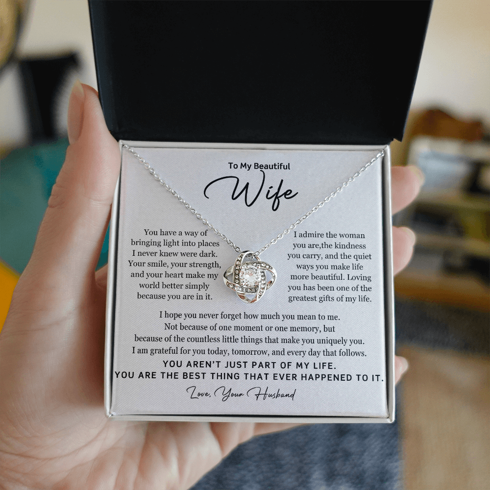 To My Beautiful Wife – The Best Thing That Ever Happened to Me Necklace