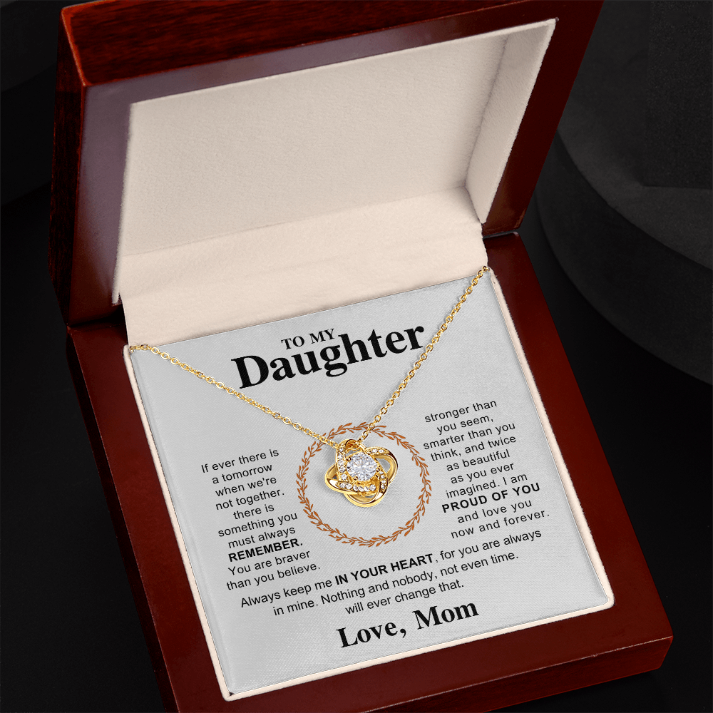 To My Daughter – Forever Love Heart Necklace from Mom