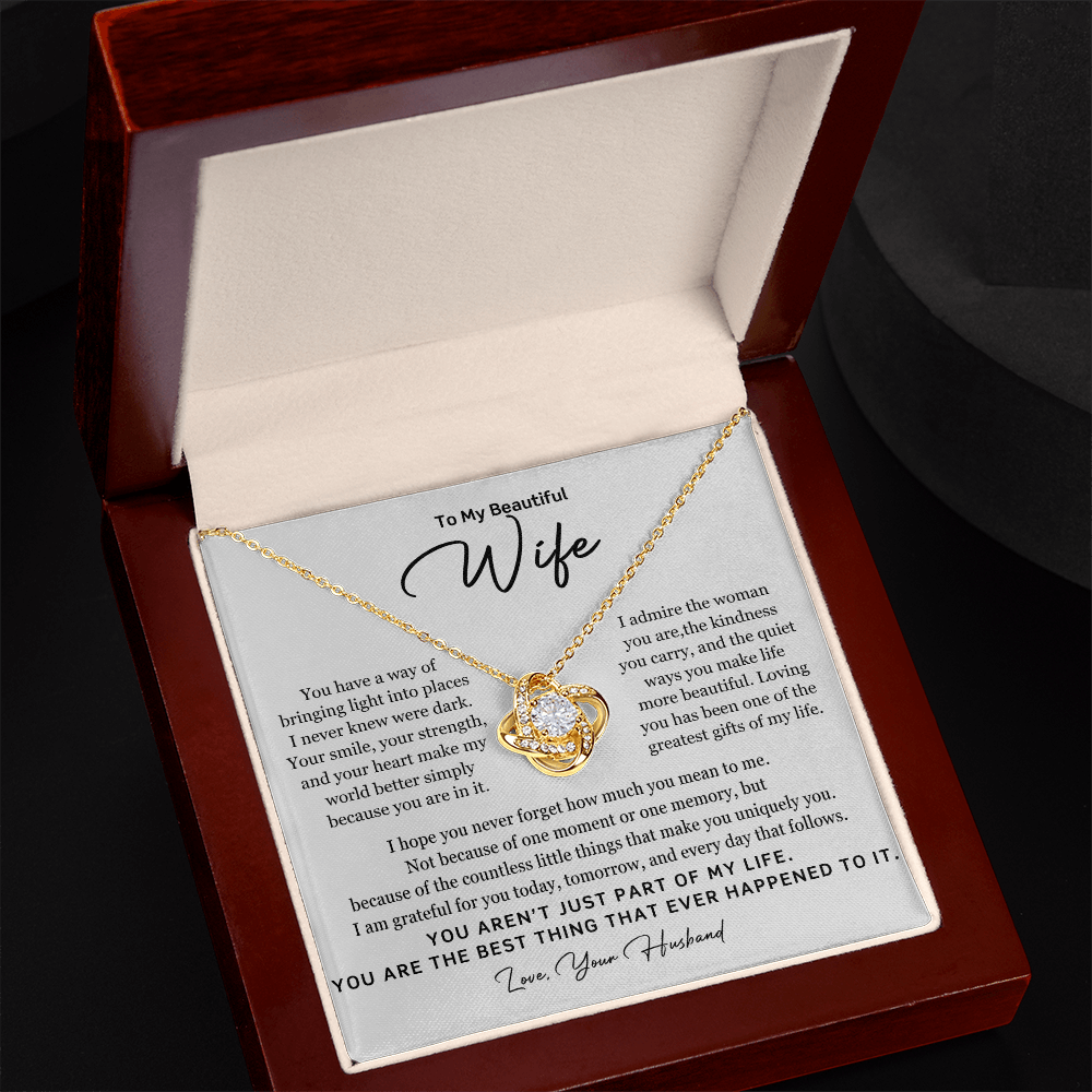 To My Beautiful Wife – The Best Thing That Ever Happened to Me Necklace