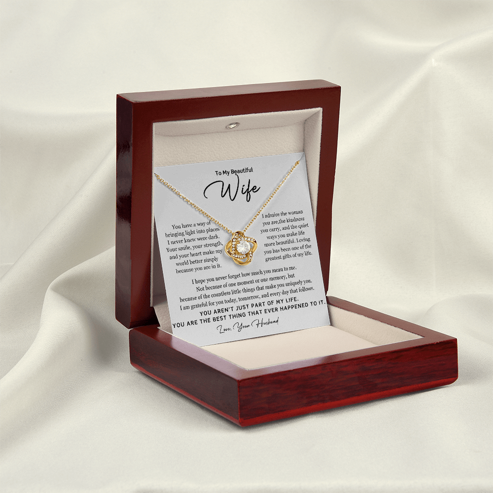 To My Beautiful Wife – The Best Thing That Ever Happened to Me Necklace