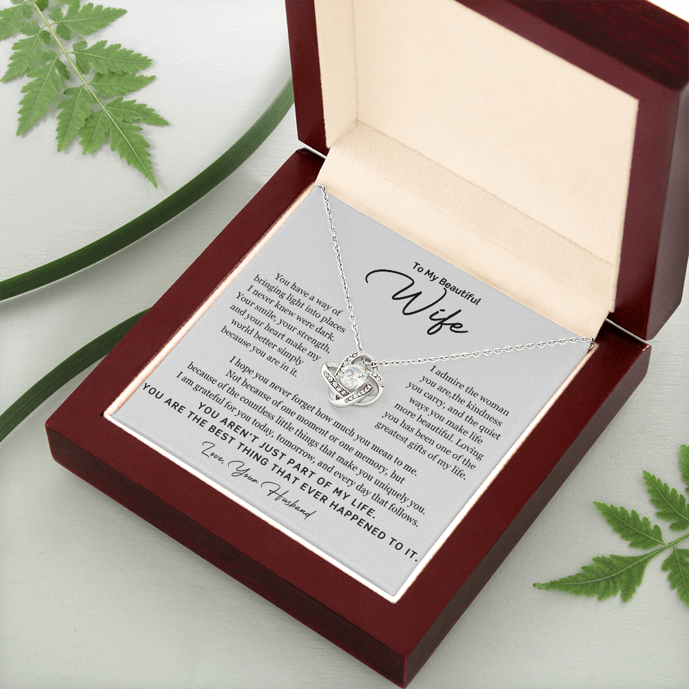 To My Beautiful Wife – The Best Thing That Ever Happened to Me Necklace