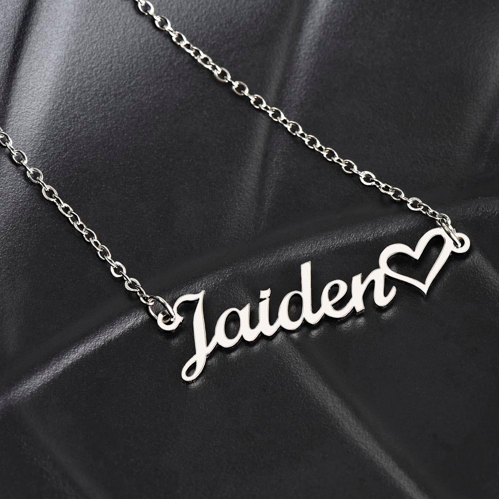 Custom Heart Name Necklace