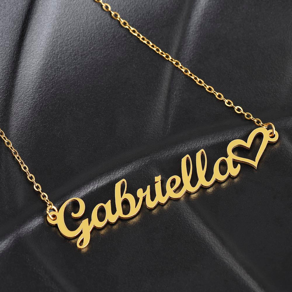 Custom Heart Name Necklace