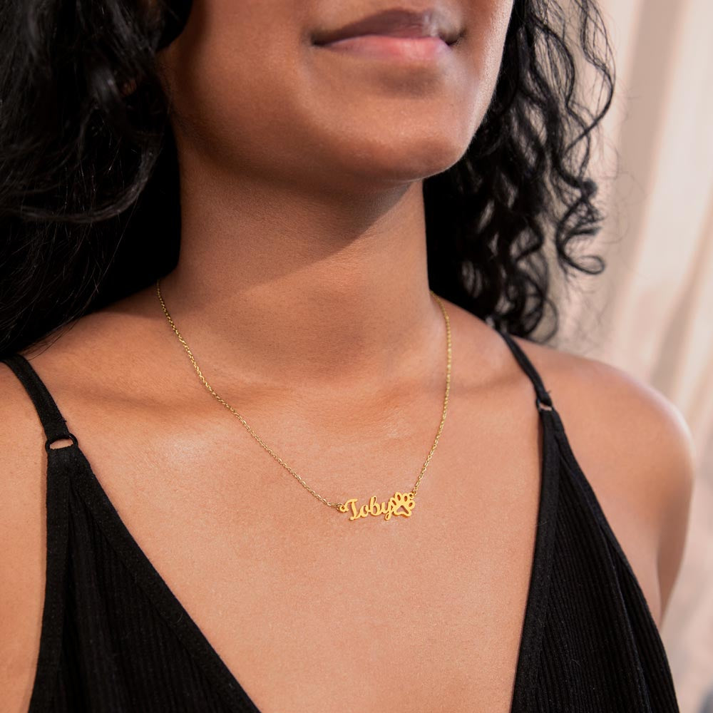 Personalized Dog Name Necklace - To My Favorite Human