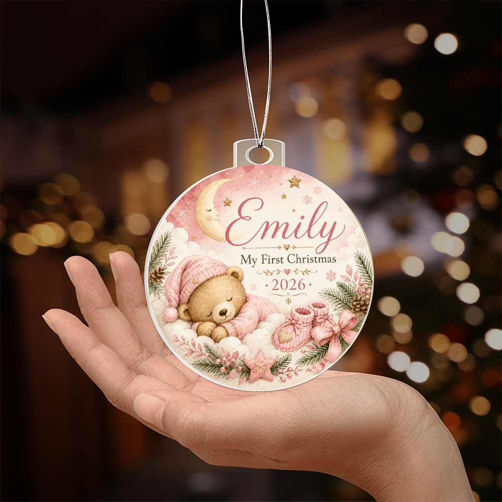Baby's First Christmas Personalized Ornament – Custom Name & Year Keepsake