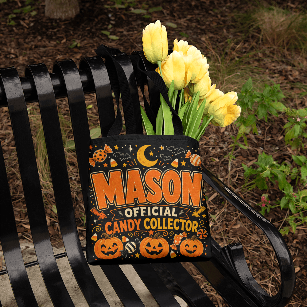 Personalized Official Candy Collector Halloween Tote Bag