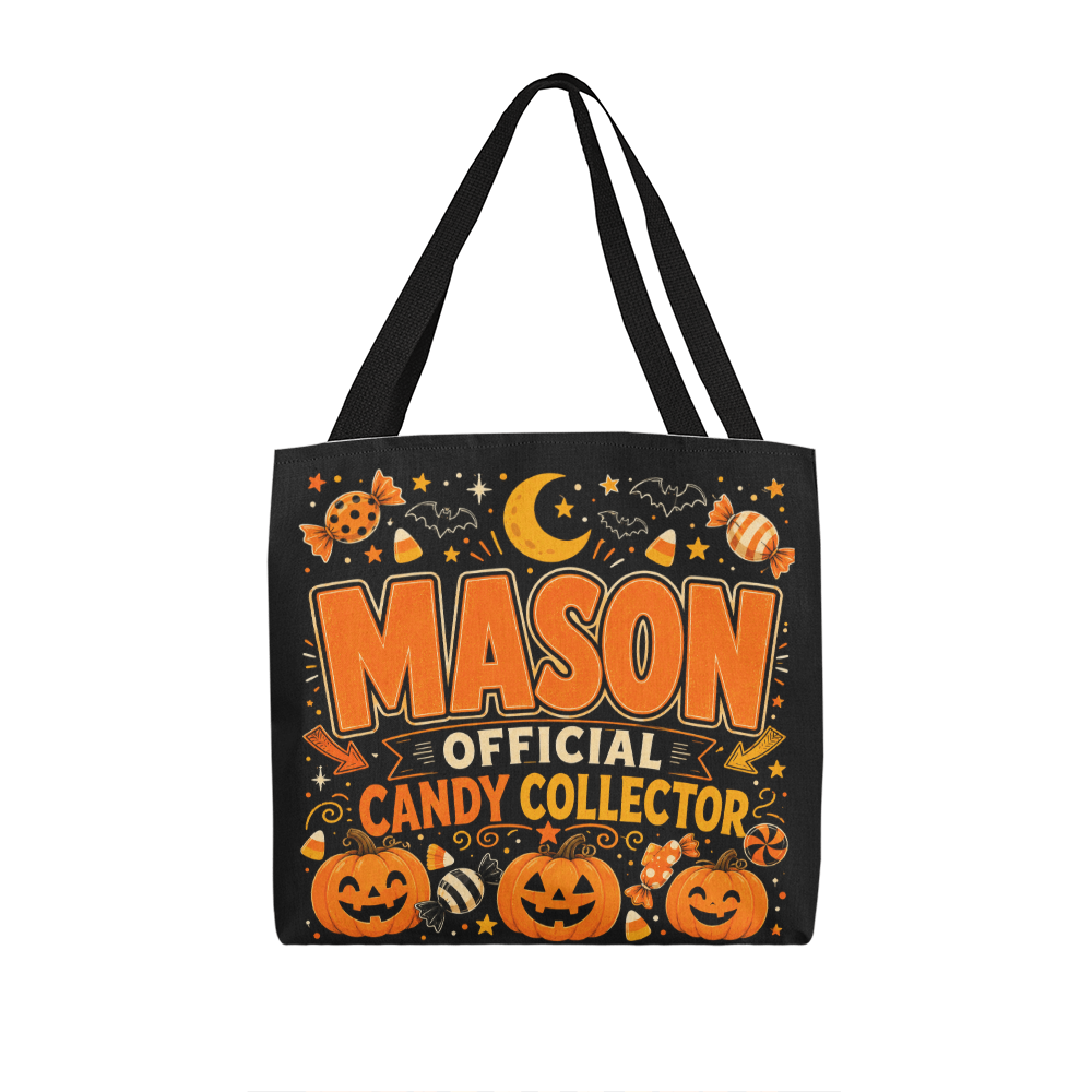 Personalized Official Candy Collector Halloween Tote Bag
