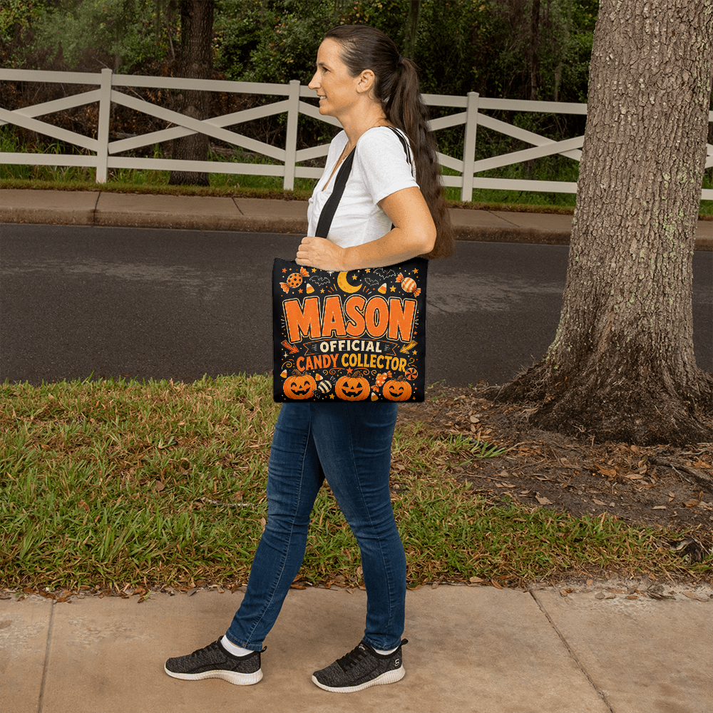 Personalized Official Candy Collector Halloween Tote Bag