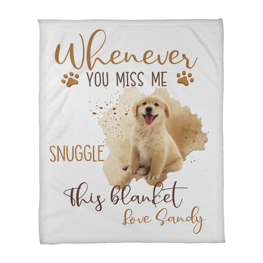 Whenever You Miss Me Personalized Photo Blanket