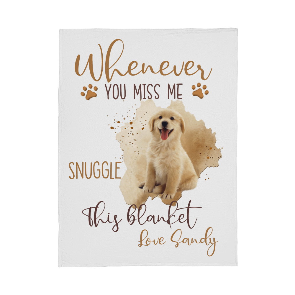 Whenever You Miss Me Personalized Photo Blanket
