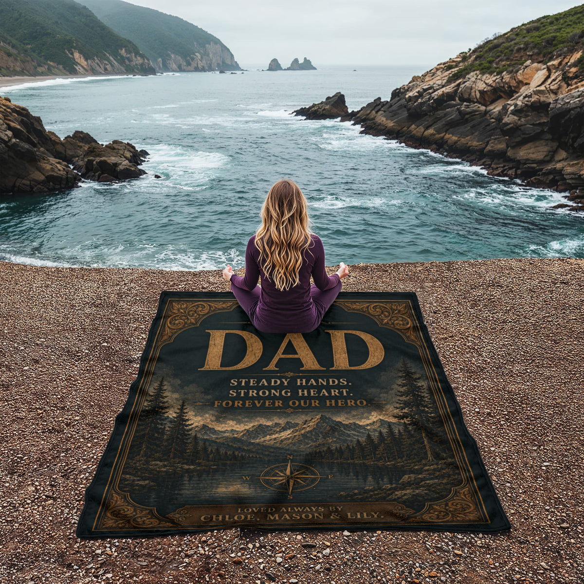 Personalized Dad – Forever Our Hero Keepsake Blanket